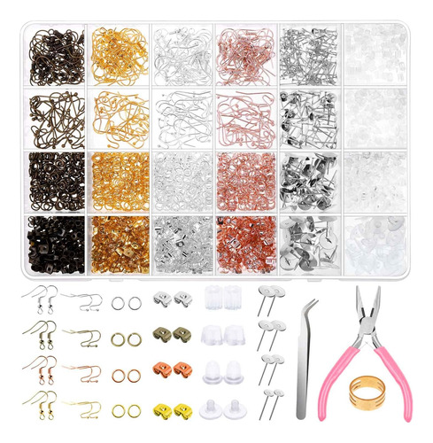 Kit Hacer Aretes,  2343 Piezas Suministros Hacer Aretes...