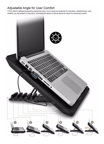 Base Cooler Para Notebook Deepcool U-pal Coolers 140mm Usb 3