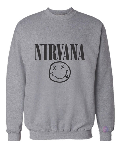 Saco Hoodies Diseño Nirvana Adulto Unisex Cuello Redondo