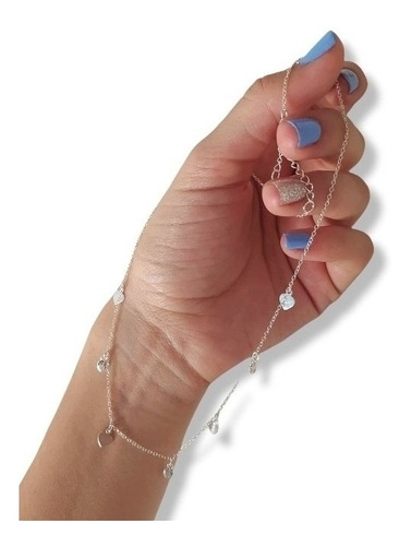 Gargantilla Choker Con Dije Corazón Y Cubic. Plata 925