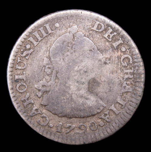 México 1/2 Real 1790 Carlos Iv Bueno Plata Km 71 Año Único