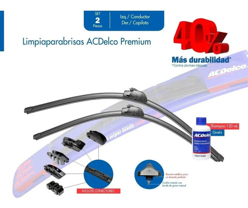 Jgo Limpiaparabrisas Toyota Prius 2012-2015 Acdelco