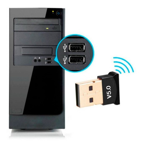 Imagen 4 de 10 de Adaptador Usb Bluetooth 5.0 Para Computadoras Pc Laptop Css®