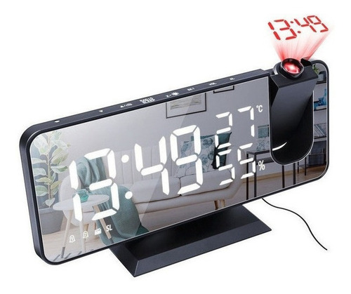 Pantalla De Radio Led De Proyección Grande Con Reloj Despert