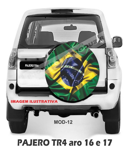 Capa Estepe Pajero Tr4 Pneu Original Bandeira Do Brasil M-12