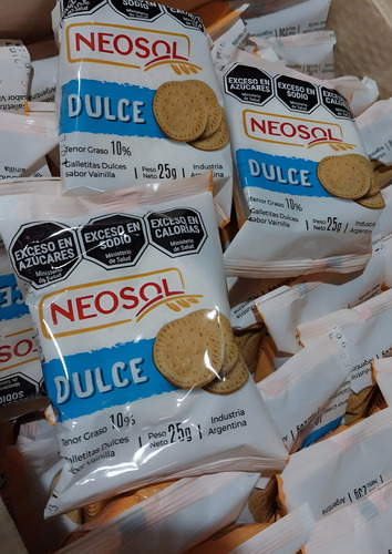 Galletitas Vainilla Neosol Paquetes Individuales X 25 Grs.