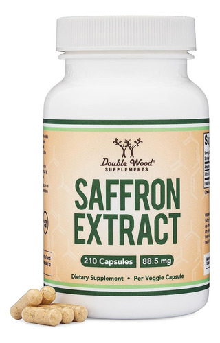 Double Wood Saffron Extract 88.5 Mg Azafrán 210 Cápsulas Sabor Sin Sabor