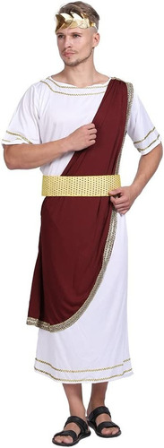 Exclusivo Disfraz De Griego Romano Tipo Emperador De Toga