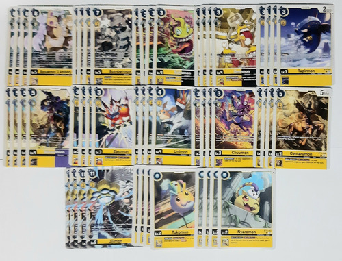 Cartas Tcg Digimon Soporte Color Amarillo Bt14 Y Bt15 C 