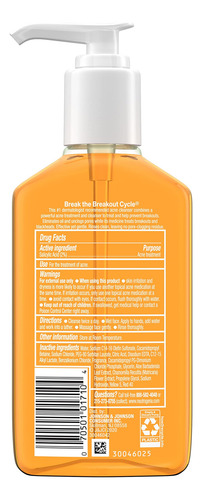 Jabón Facial Neutrogena Para El Acné Sin Aceite, 177 Ml, Con