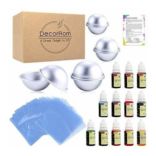 Set De Moldes De Bomba De Baño Con Colorante De Jabón, Bolsa