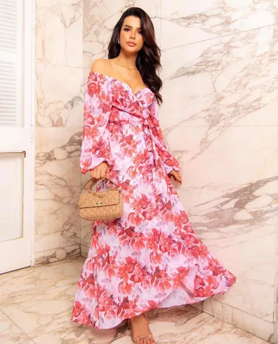 Vestido floral on sale madrinha