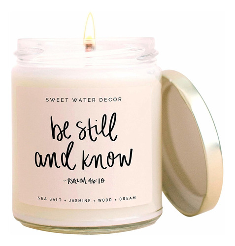 Sweet Water Decor, Be Still And Know, Sea Salt, Jasmine, Cre