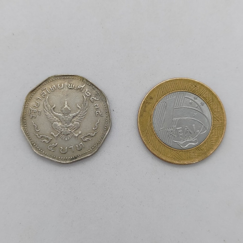 Antiga Moeda De 1 Baht Ano 1975 Tailândia - 16468n (Usado)