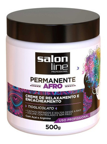 Creme De Relaxamento Permanente Afro Cachos Salon Line 500g