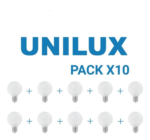 Pack 10 Lámpara Led Bulb G95 12w  - Calidad  Unilux 