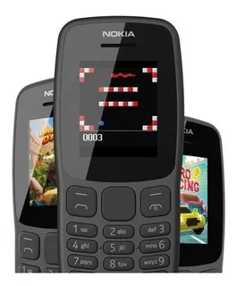 Teléfono Celular Nokia 106, Color Negro. Nuevo.