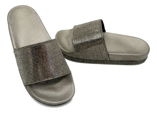 Zapatillas Estilo Diamantes De Imitación Y Sandalias De Suel