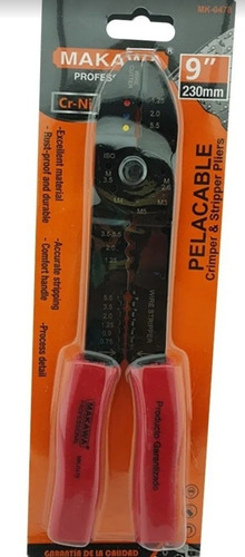 Imagen 2 de 2 de Alicate Pela Aprieta Cortacables 9 Pulgada Makawa Mk-0478