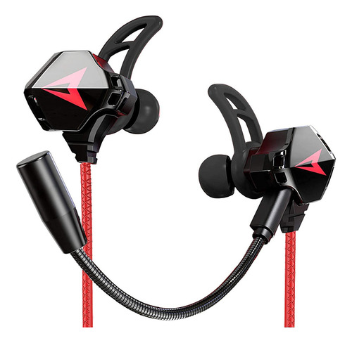 Kamysen Audífonos Gaming Inear,con Micrófono Dual Desmontable,auriculares Juego Con Cable,para Juegos Móviles,nintendo Switch, Ps4, Xbox One, Celulares, Tablets, Laptops (rojo)