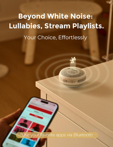 Máquina De Sonido Portátil Momcozy Con Luz Nocturna Para Beb