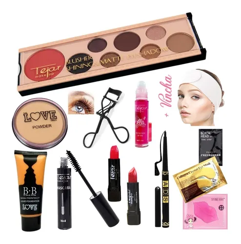Set Kit De Maquillaje Económico Regalo Mis Quince Para Box Set Kit De Maquillaje Económico Regalo Mis Quince Para Box