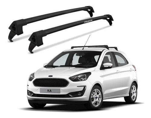 Rack Travessa Teto Ford Ka 2014 A 2021 Carga 45kg Preta