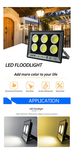 Proyector Led De 300 W, 220 V, Ip65, Lámpara Led Impermeable