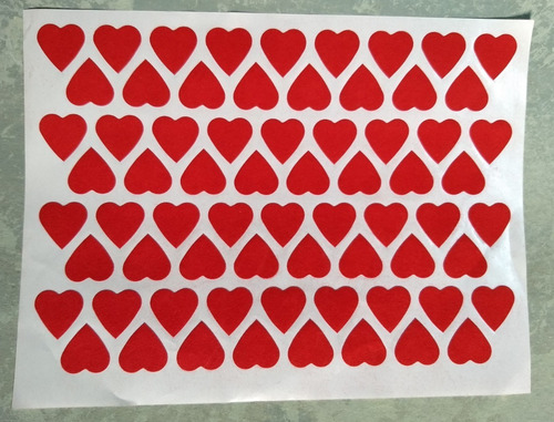 Cotillón Planchas Corazones Adhesivos Felpa Sobres Tarjetas