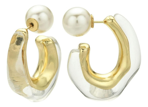 Pendientes De Aro Acrílicos De Resina Geométrica, Aretes De