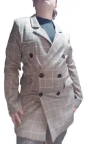 Comprar Saco Blazer Con Botones Principe De Gales Con Hombreras