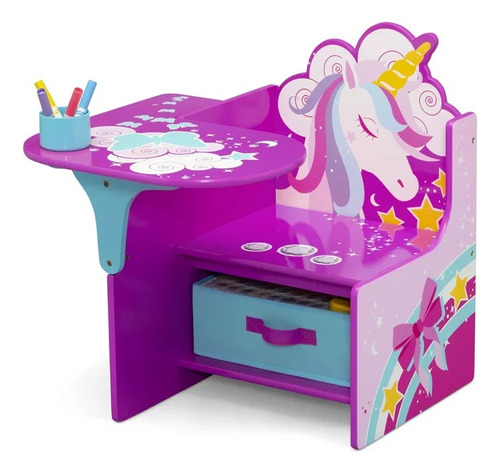  Escritorio Pupitre Mesabanco De Madera Infantil Unicornios