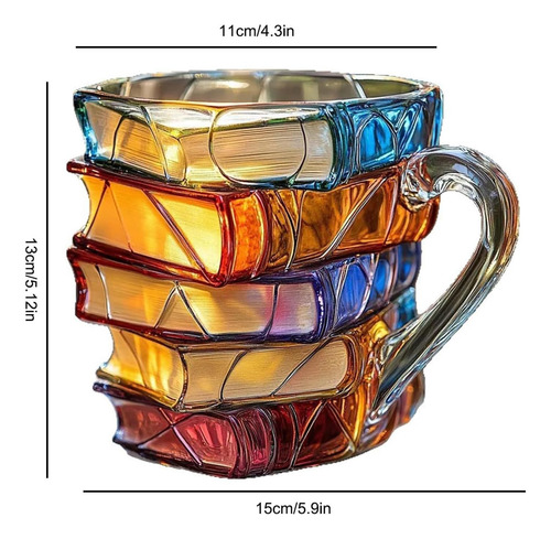 Taza De Café De Libro Pintado En 3d - Tazas De Café De