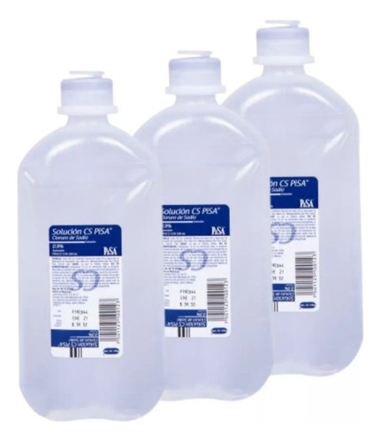 Solución Fisiologica 0.9% Cs Pisa 500 Ml 3 Pack