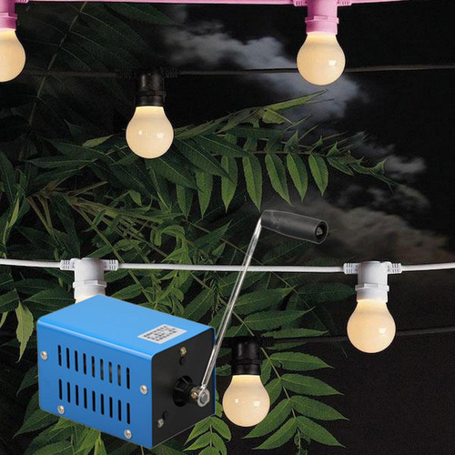 2 Cargador Usb Dinamo De Alta Potencia 20w Con Manivela