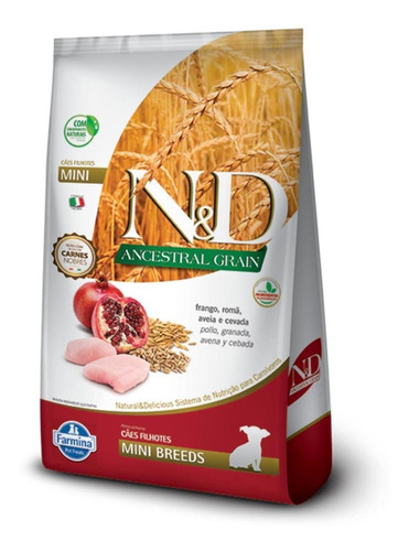 Ração N&d Ancestral Grain 10,1kg Cães Filhotes Porte Pequeno