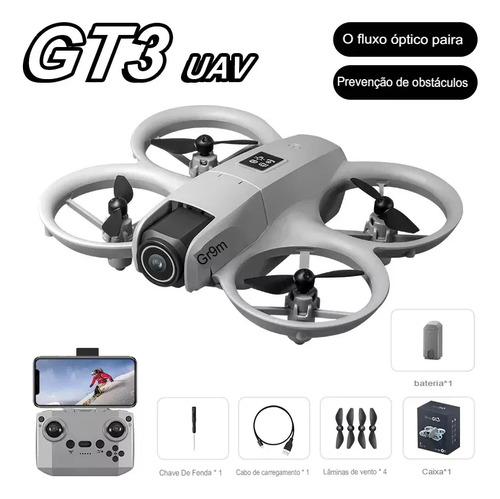 Drone Gt3 Gps 4k Profissional 180 ° Câmeras Duplas 5g Wifi