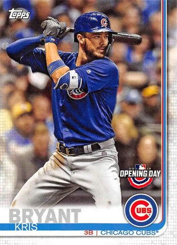 2019 Topps Día Inaugural 45 Kris Bryant Tarjeta De Béisbol D