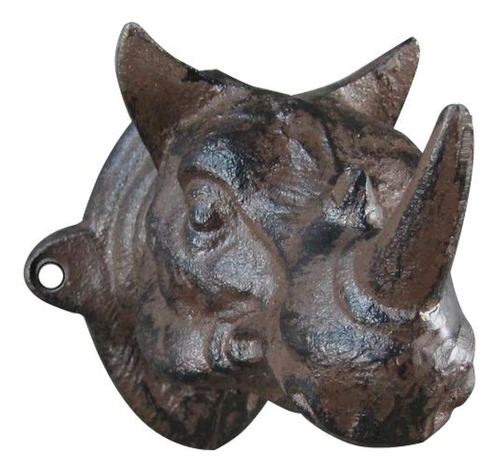 Tg, Llc Treasure Gurus Metal Wall Mount Rhino Head Llavero D