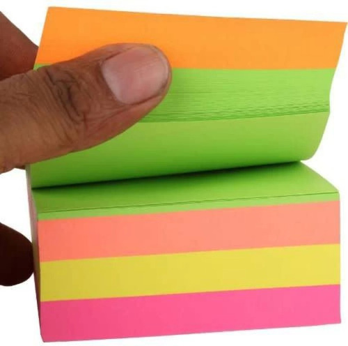 Taco Nota Adhesivas Tonos Fluo 7,6 X 7,6 Cm X 200 Hojas