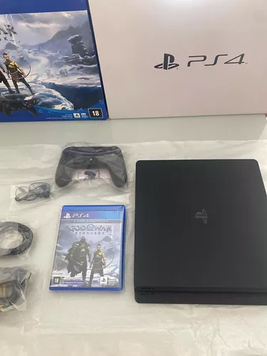 Console Sony PS4 + Jogo God of War Ragnarök, 1TB, Preto - CUH-2214B