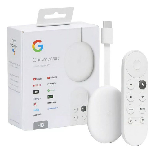 Google Chromecast Hd (4ta Generacion) Blanco+control
