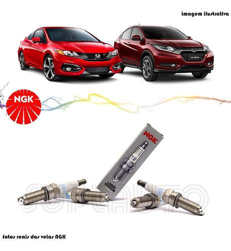 Jogo Velas Ngk Civic 1.8 2.0 2012/ Hr-v 2.0 Ngk Silzkr7c11ds