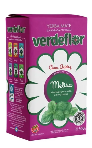 Yerba Mate Verdeflor Melisa Pack X 6 Unidades De 500g