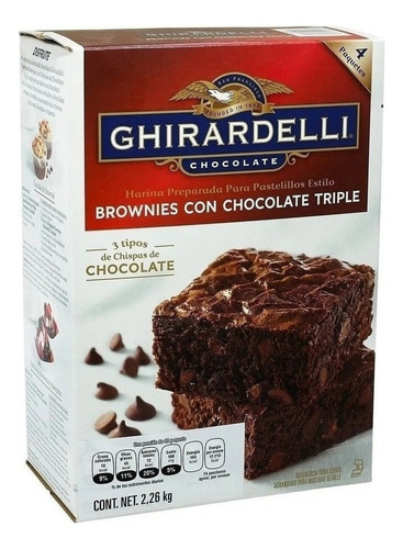 Harina Para Brownies Con Chocolate Triple Ghirardelli 2.26kg