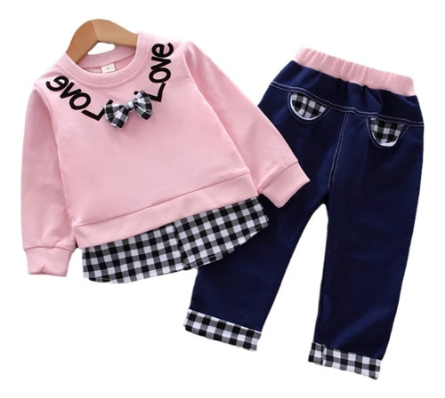 Conjunto De Ropa Bebé Y Niña, Traje De Camiseta Y Pantalones