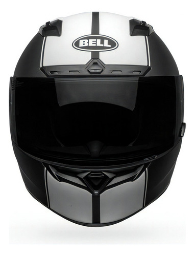 Casco Bell Qualifier Dlx Rally Matte, color mate, blanco y negro, talla 57-58