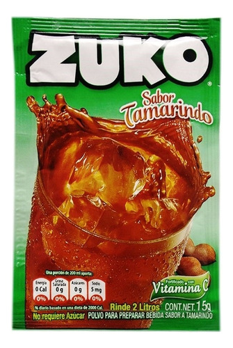 JUGO EN POLVO ZUKO SABOR TAMARINDO 15 GR