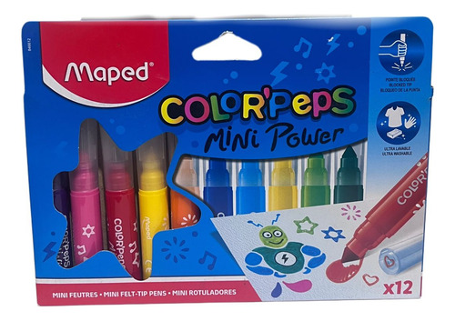 Maped Color Peps Mini 12 Pack- Marcador De Arte