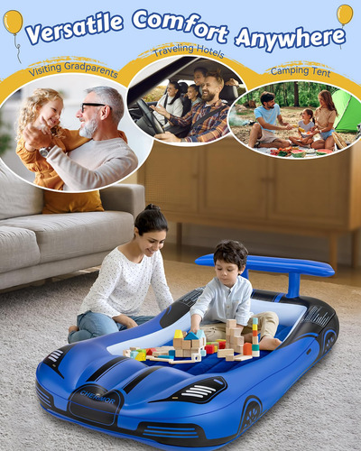 Cama De Viaje Inflable Para Niños Con Protectores De